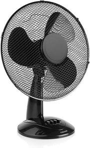 50W Table Fan – Black 3-Speed Cooling Fan with Remote Control Quiet Airflow
