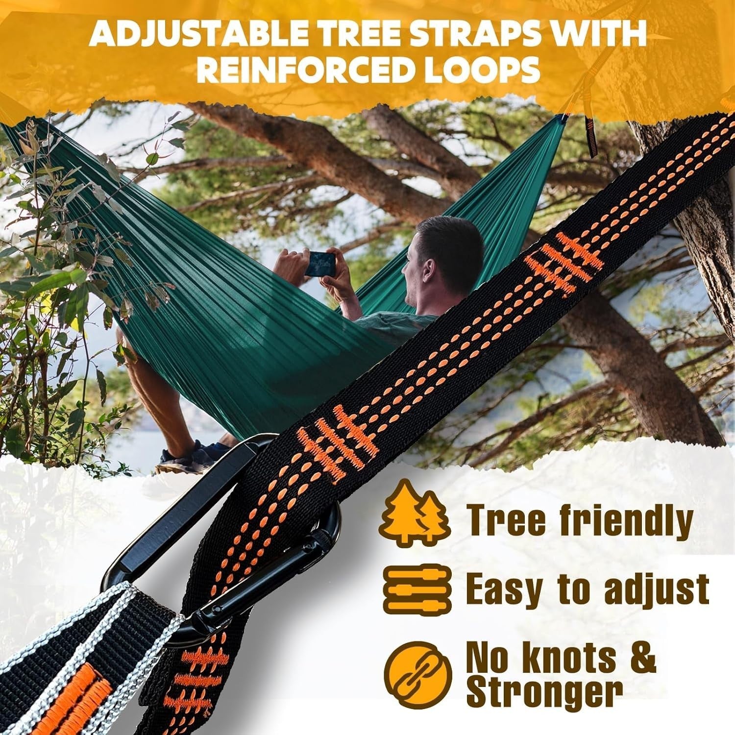 Ultra-Light Travel Camping Hammock - 300kg Load, Quick-Dry Nylon, Compact