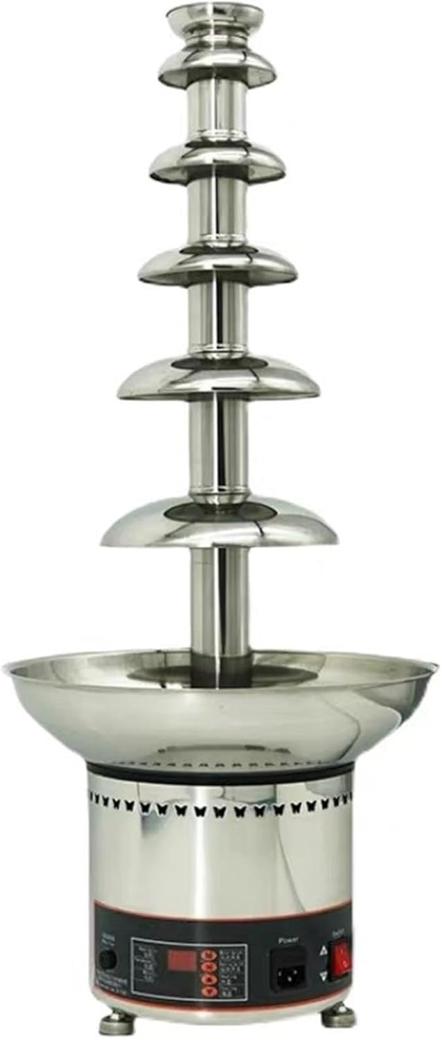 Commercial 5 Tier Chocolate Fountain Machine Digital Temperature