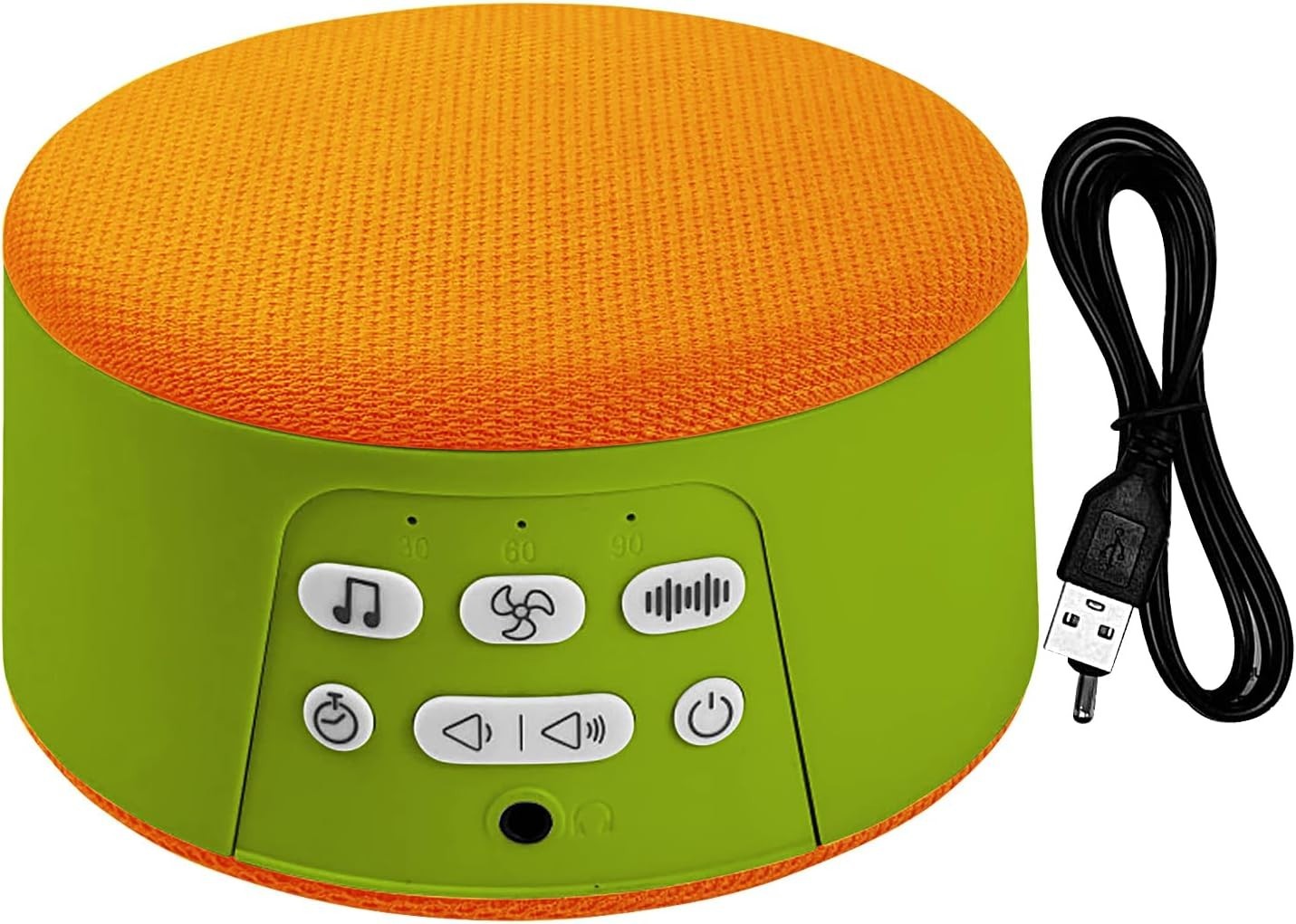 White Noise Machine for Sleep - Portable Rechargeable Sound Soother with Timer