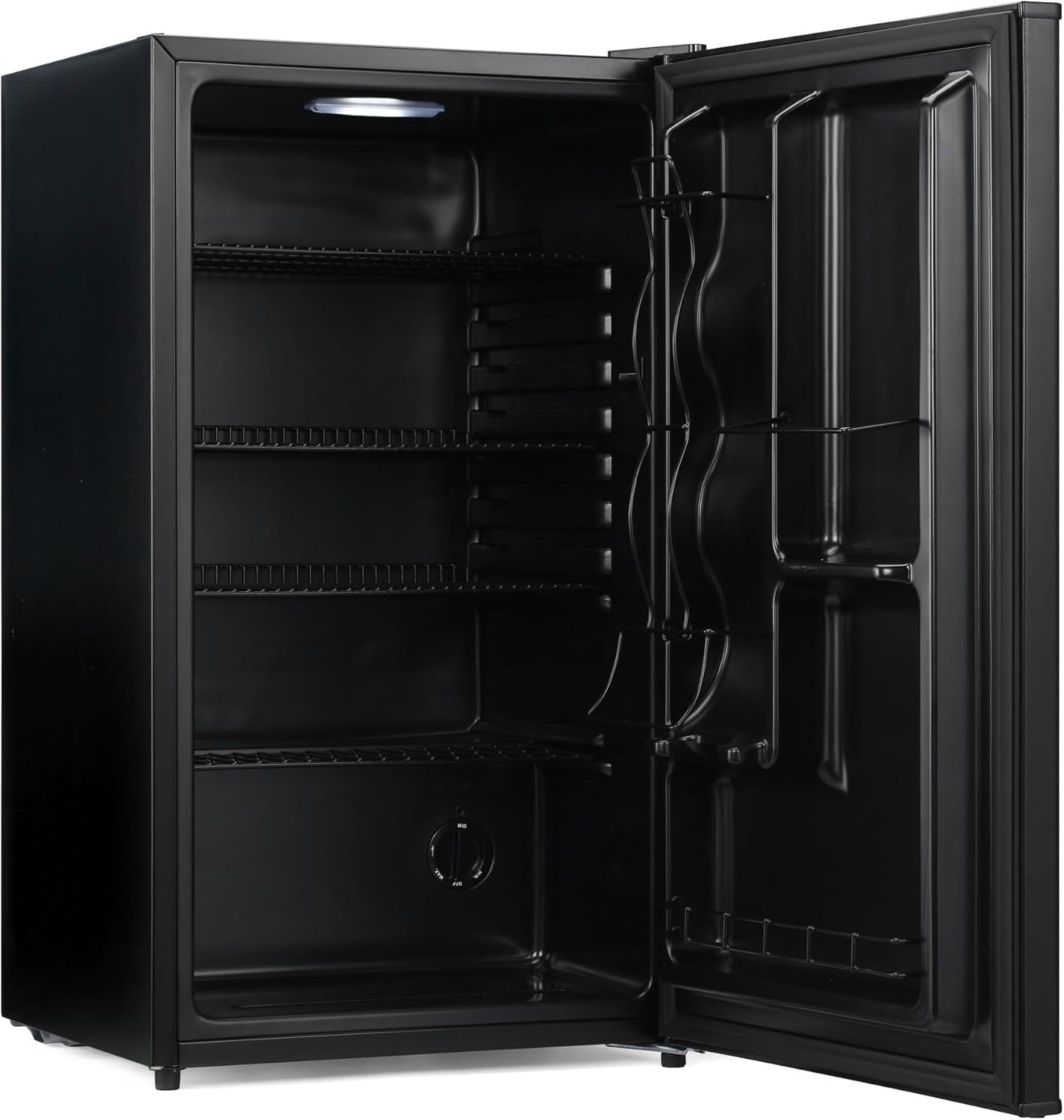 88L Undercounter Beer & Drink Fridge LED Solid Door Black Compact