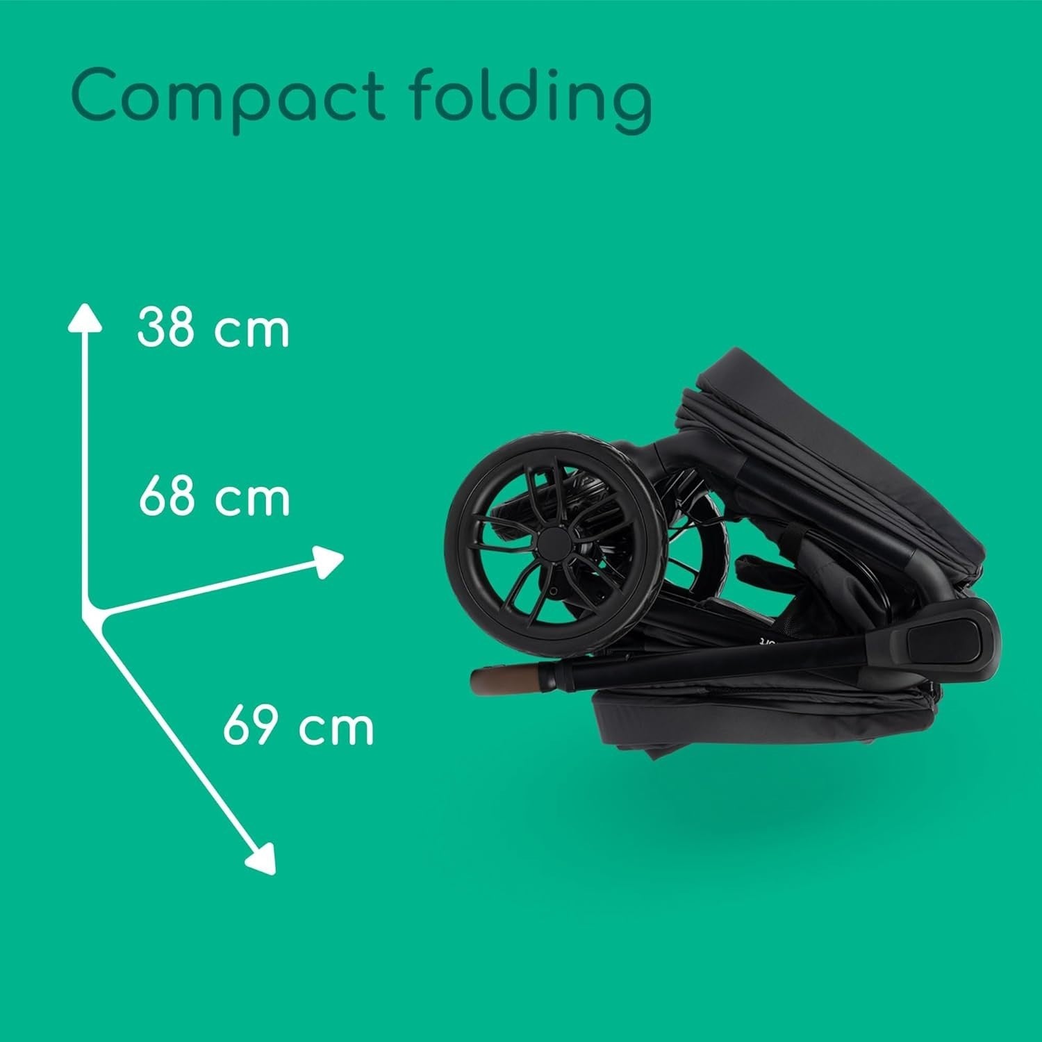 Twin Wagon Pushchair from Birth to 22kg, All-Terrain Wheels, Compact Fold