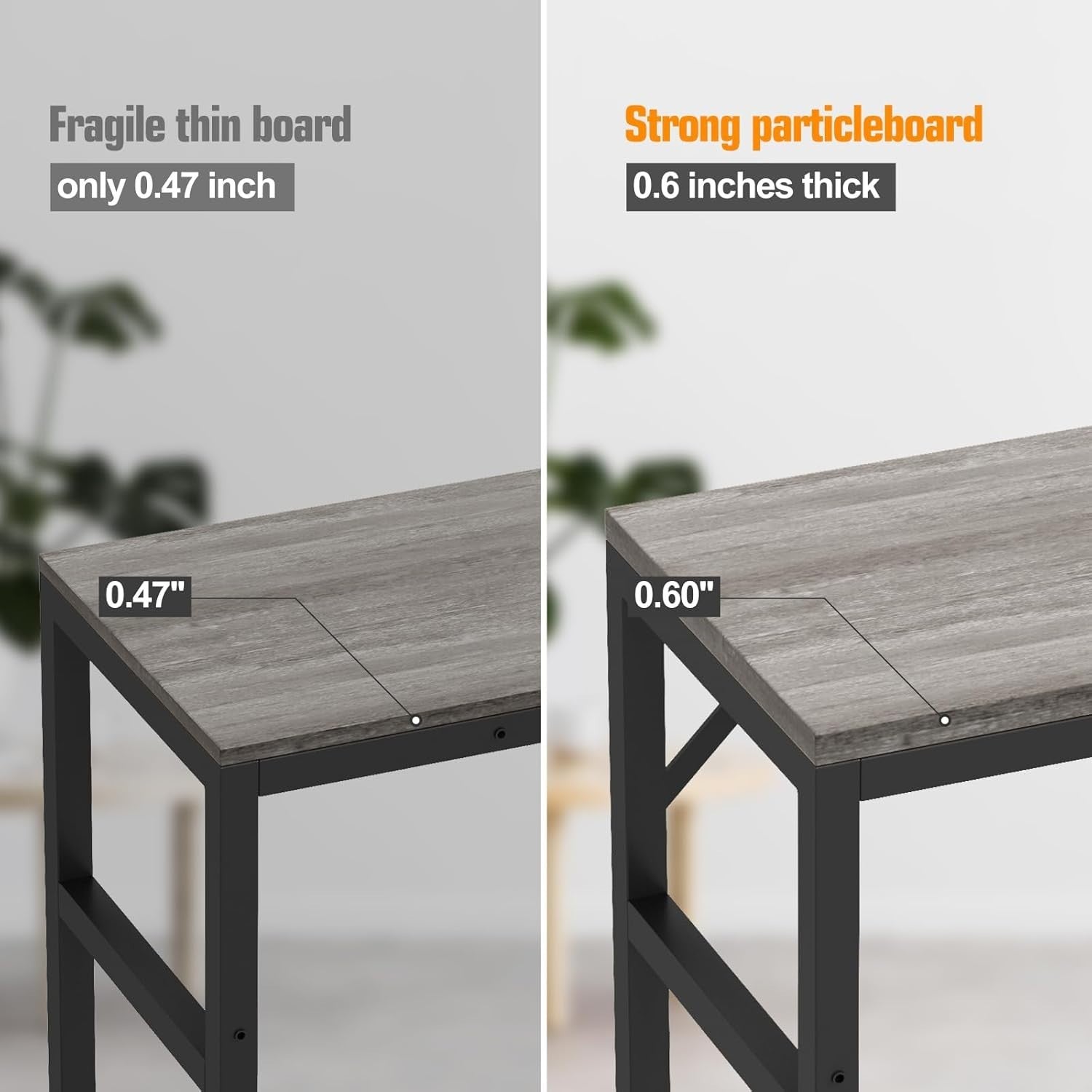 Slim Console Table with Storage Shelf & Support Bars for Entryway