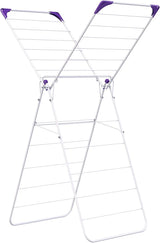 X Wing Clothes Airer Folding Drying Rack Indoor Space Saving Steel