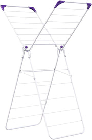X Wing Clothes Airer Folding Drying Rack Indoor Space Saving Steel