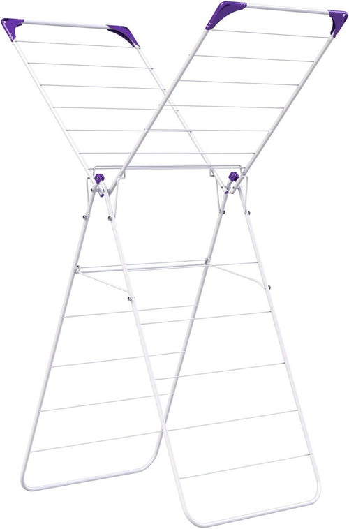 X Wing Clothes Airer Folding Drying Rack Indoor Space Saving Steel