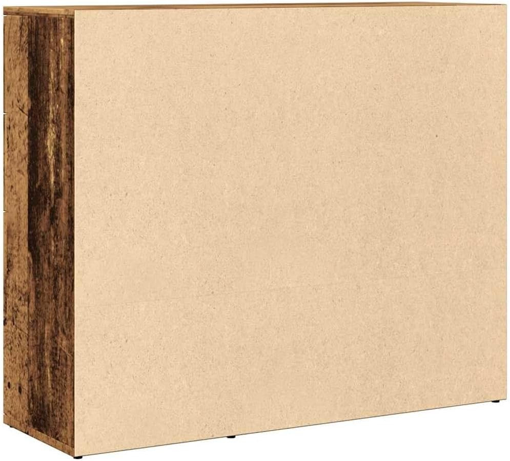 Modern Wood Sideboard Cupboard Unit Storage Drawers Doors 91x75cm