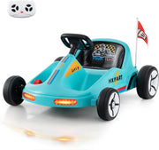 Kids Electric Go Kart 12V Ride On Car Remote Control LED Music Blue
