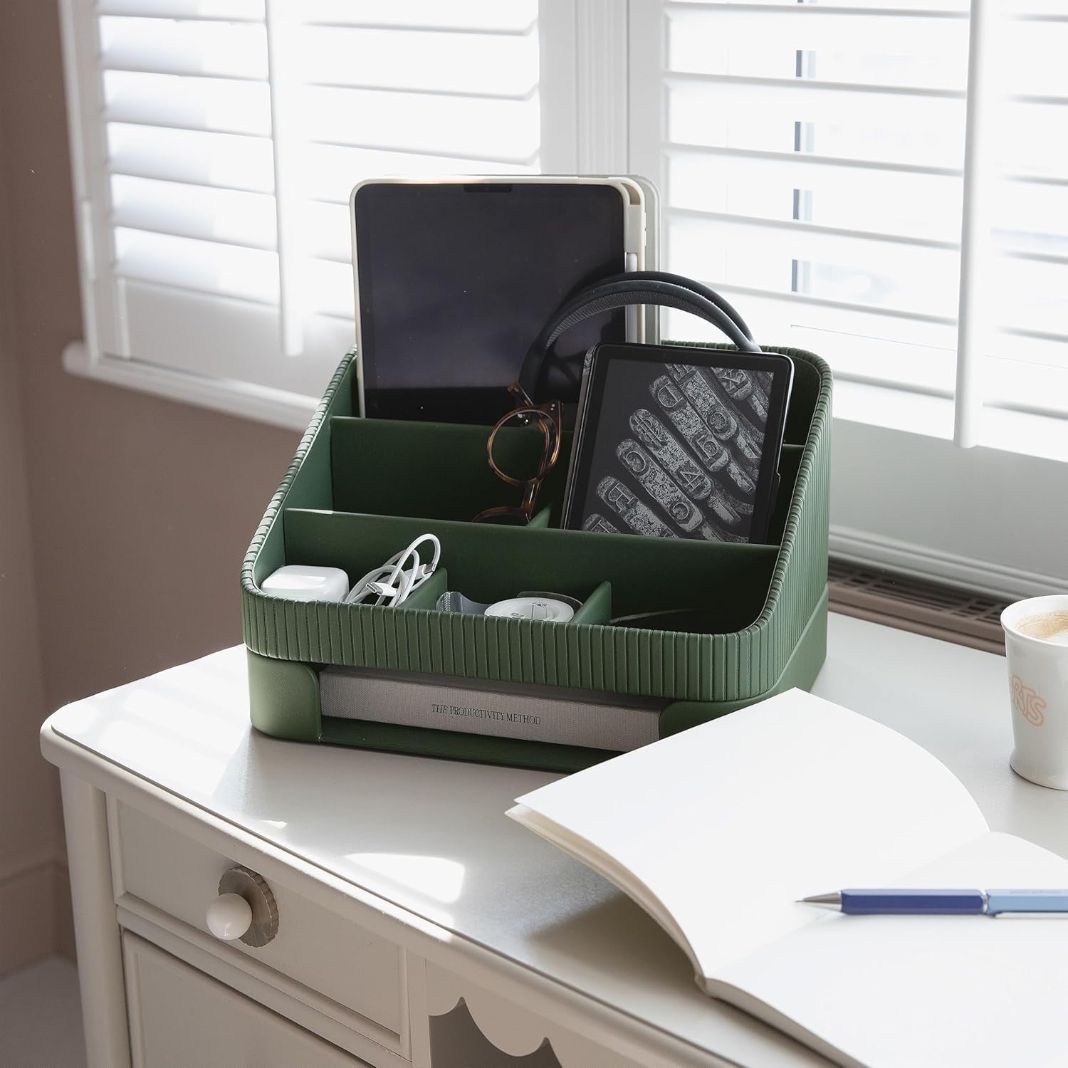 Emerald Desk Organizer & Letter Tray – Stackable Storage for Home Office