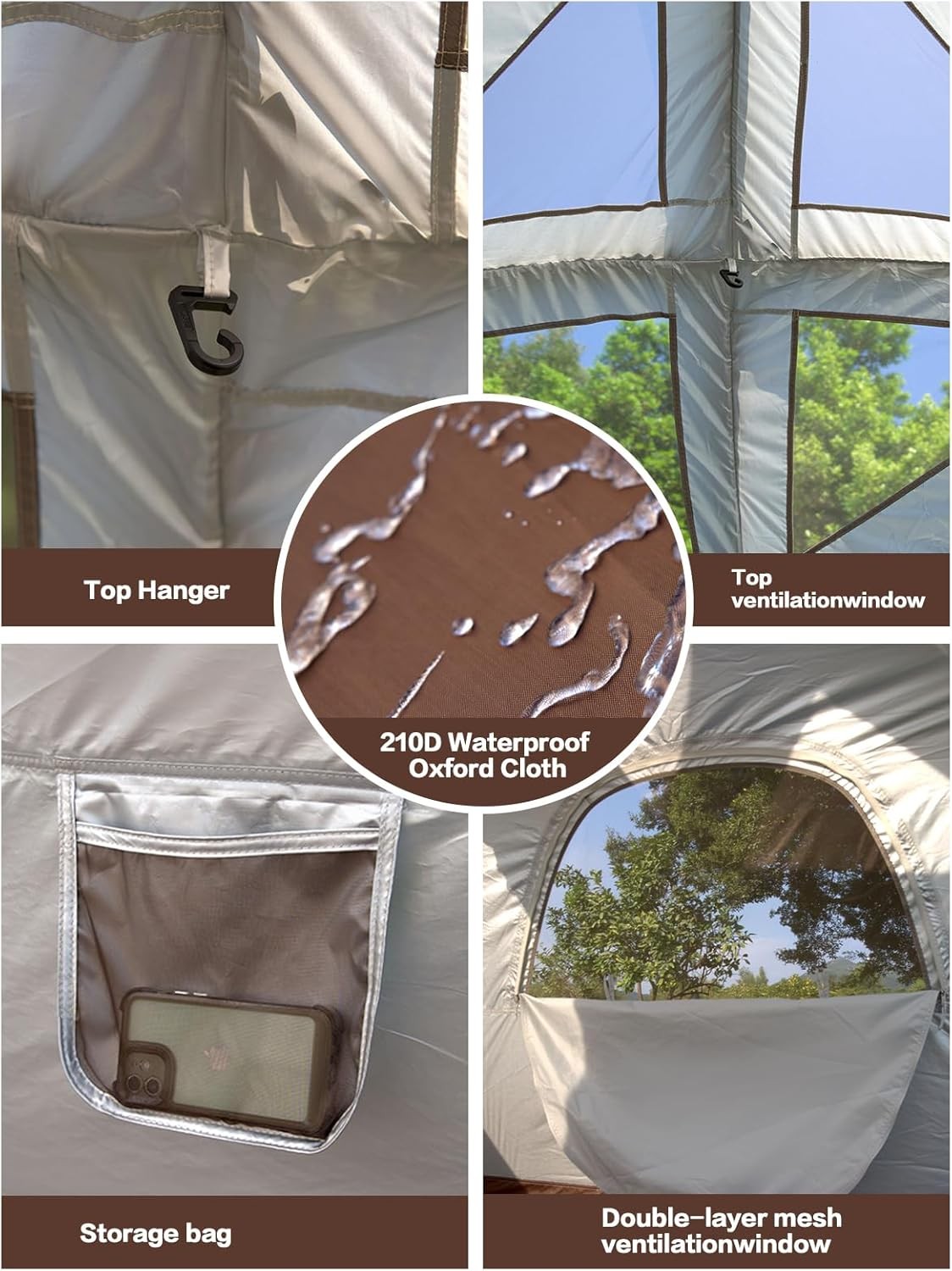4 Person Inflatable Camping Tent Waterproof Air Pump Easy Setup