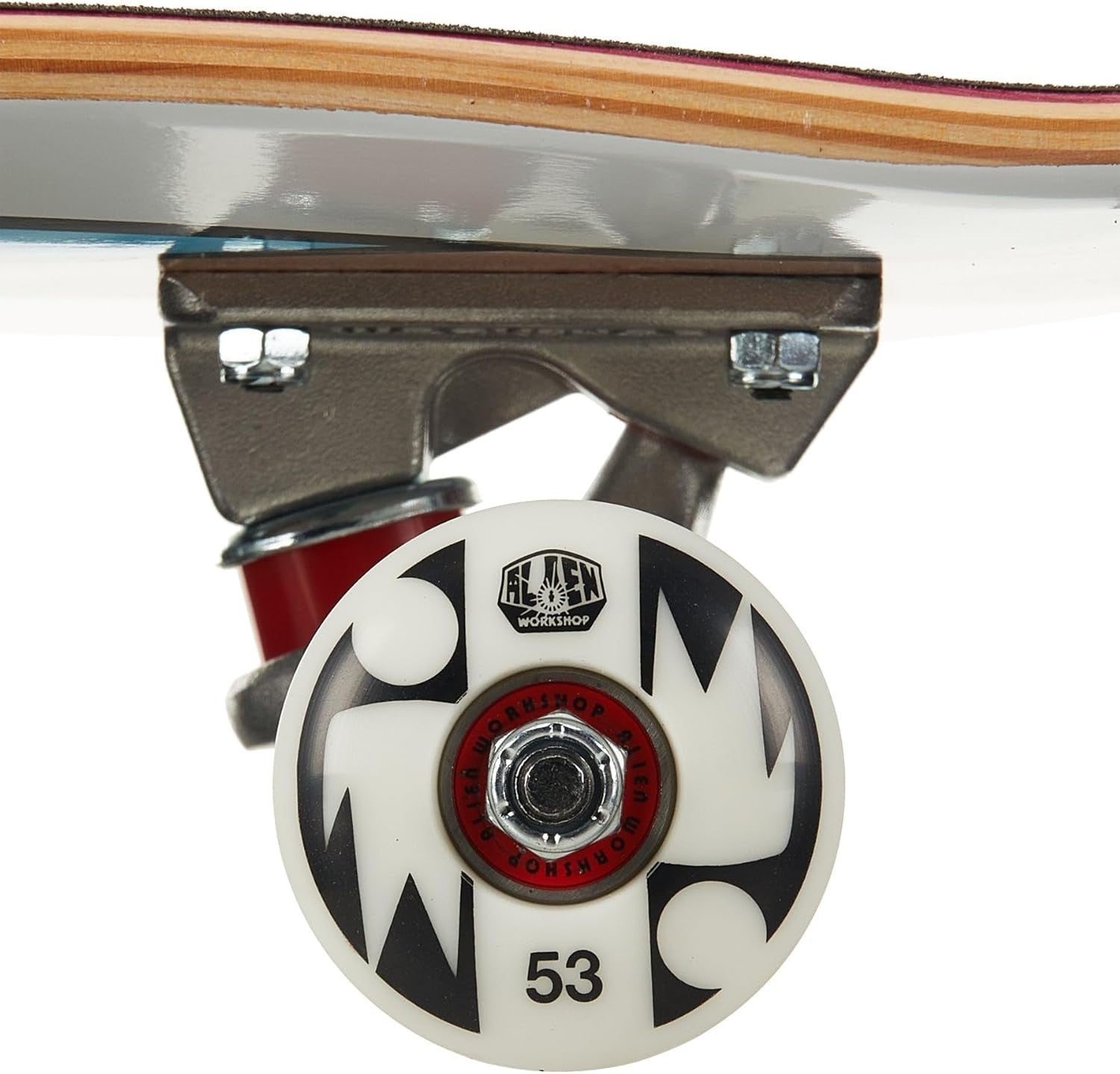 Complete Alien Workshop Skateboard White 8" Maple Deck 99A Wheels