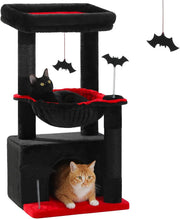 Gothic Cat Tree Tower Condo Hammock Scratching Post Indoor Play 79cm