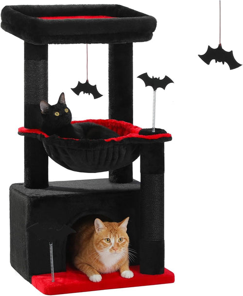 Gothic Cat Tree Tower Condo Hammock Scratching Post Indoor Play 79cm
