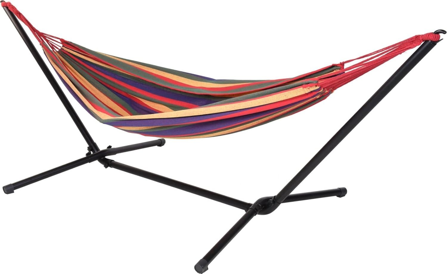 Large Outdoor Hammock with Metal Stand – Freestanding, Foldable & Comfy