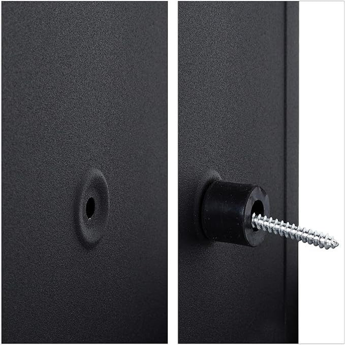 Wall Mounted Lockable Steel Letterbox Black-Yellow DIN A4 Slot Weatherproof