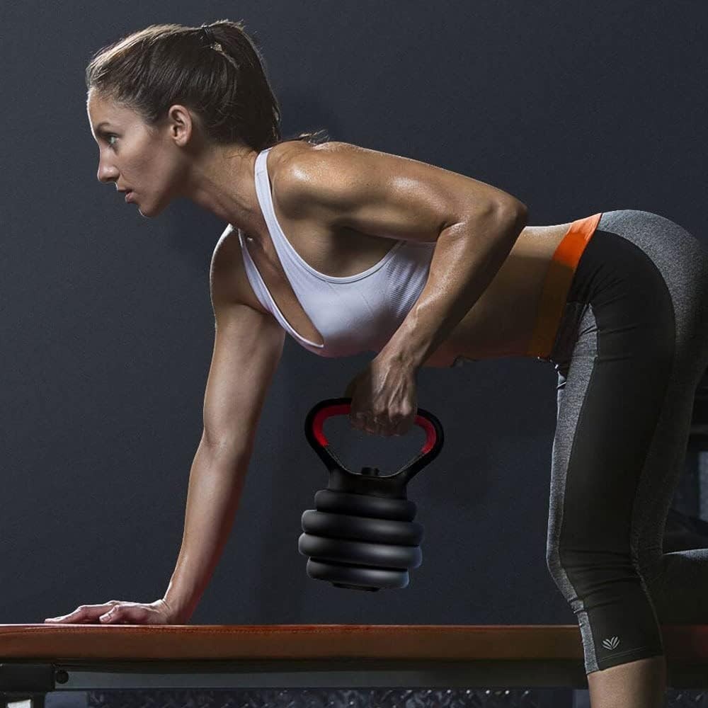 20KG Adjustable Dumbbell Set 6-in-1 Barbell Kettlebell Home Gym