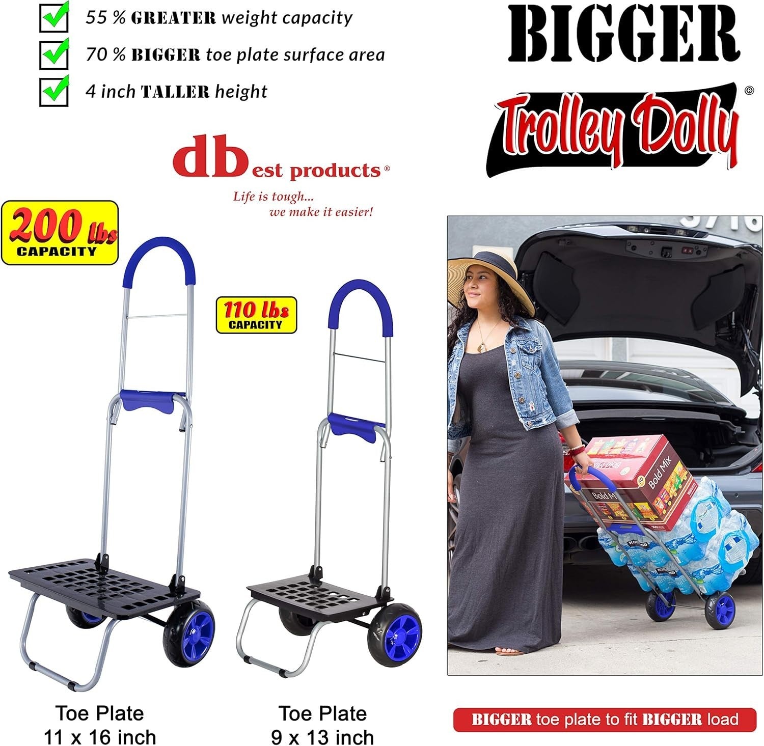 Foldable Shopping Cart with Oversized Wheels, Weatherproof Bag & 8 Compartments