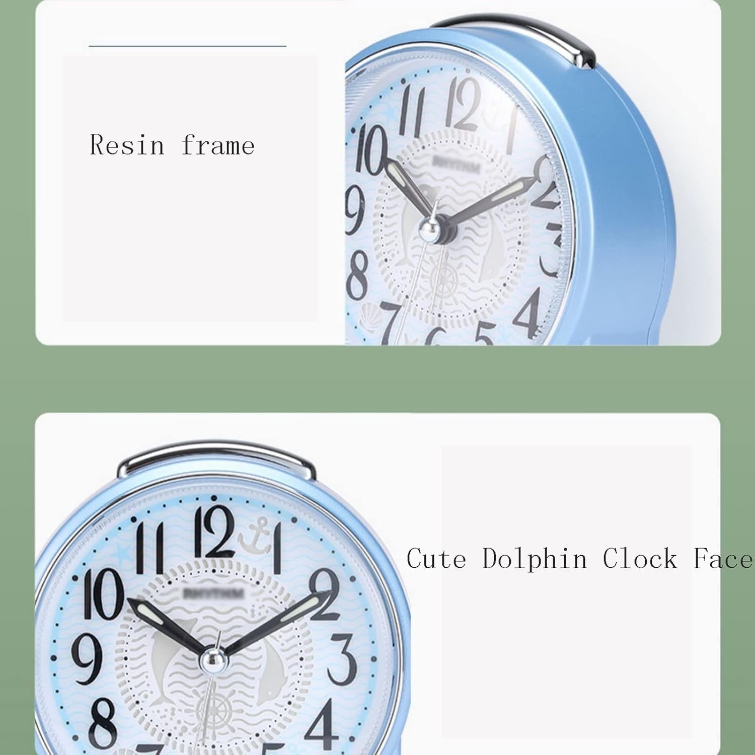 Silent Alarm Clock Loud Wake Up Bedside Clock Night Light for Heavy Sleepers