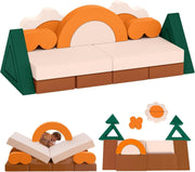 Multifunctional Kids Jungle Sofa Bed Playroom Furniture 66x183x58 cm