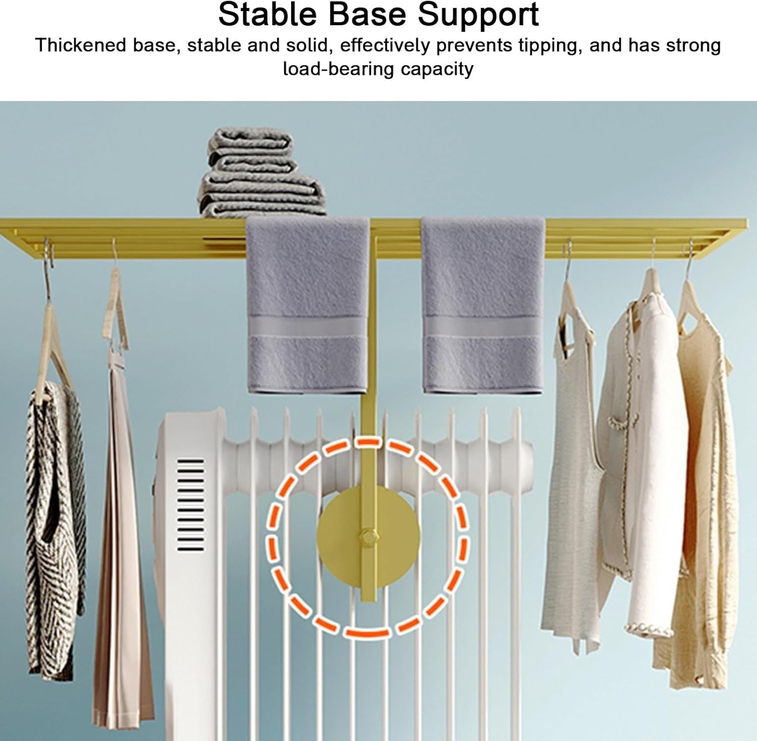 Adjustable Height Oil Radiator Clothes Drying Rack Indoor/Outdoor 40cm-80cm
