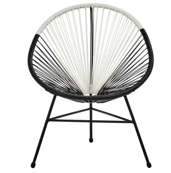 3 Piece Rattan Garden Bistro Set Outdoor Chairs & Glass Table Weatherproof