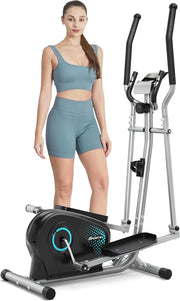 2-in-1 Elliptical Cross Trainer Home Gym Machine 16-Level Resistance