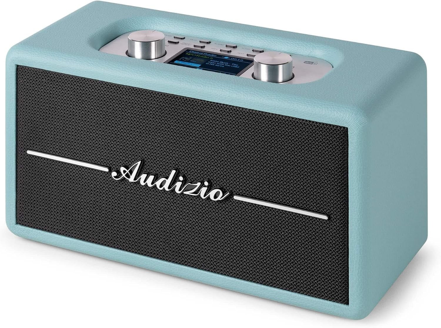 Retro DAB+ FM Radio Bluetooth Speaker USB MicroSD Alarm Clock Blue