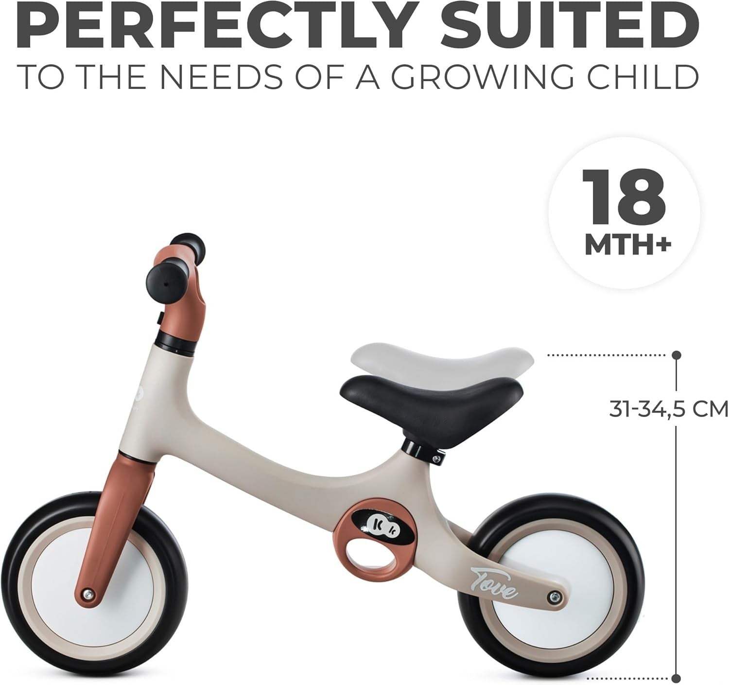 Toddler Balance Bike Lightweight Training Bicycle Adjustable Seat Age 1.5+