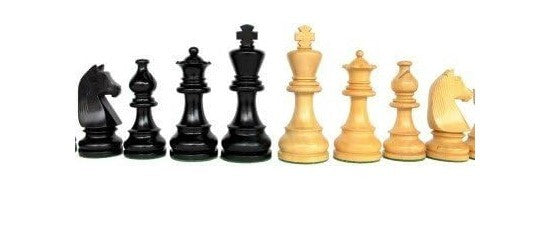 Luxury 3.75" Wooden Chess Pieces Set – Staunton Weighted Figurine Pieces Black