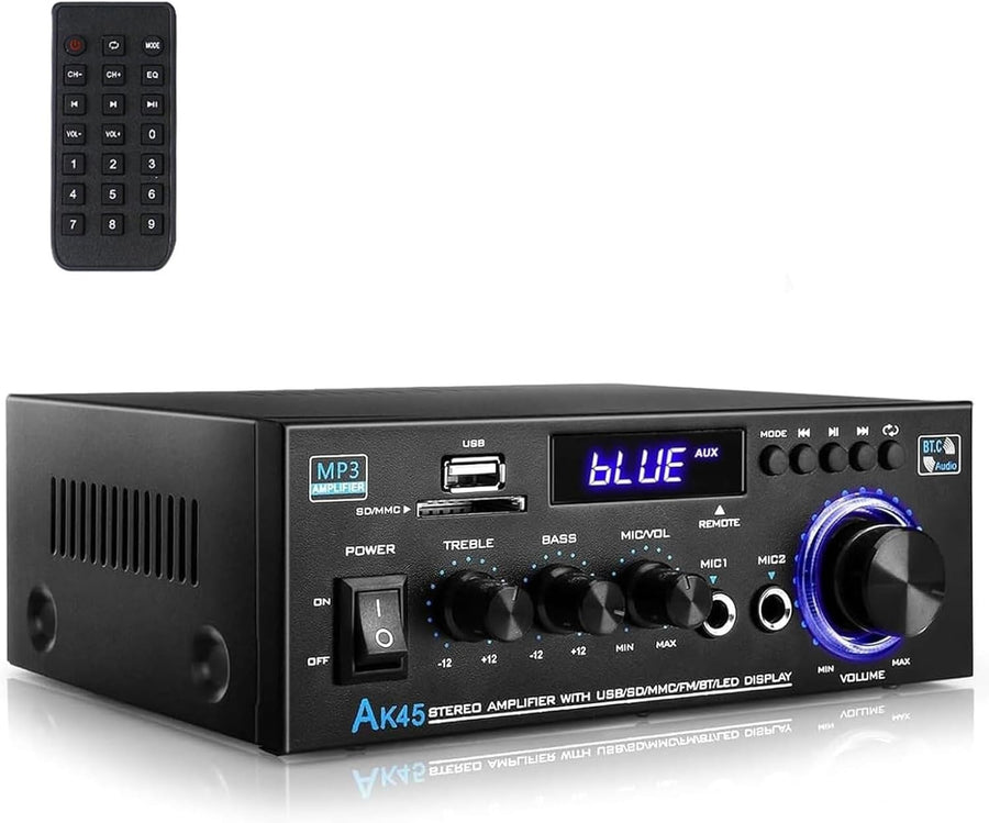 600W Bluetooth 5.0 Stereo HiFi Amplifier USB SD RCA FM Home Car Audio Amp