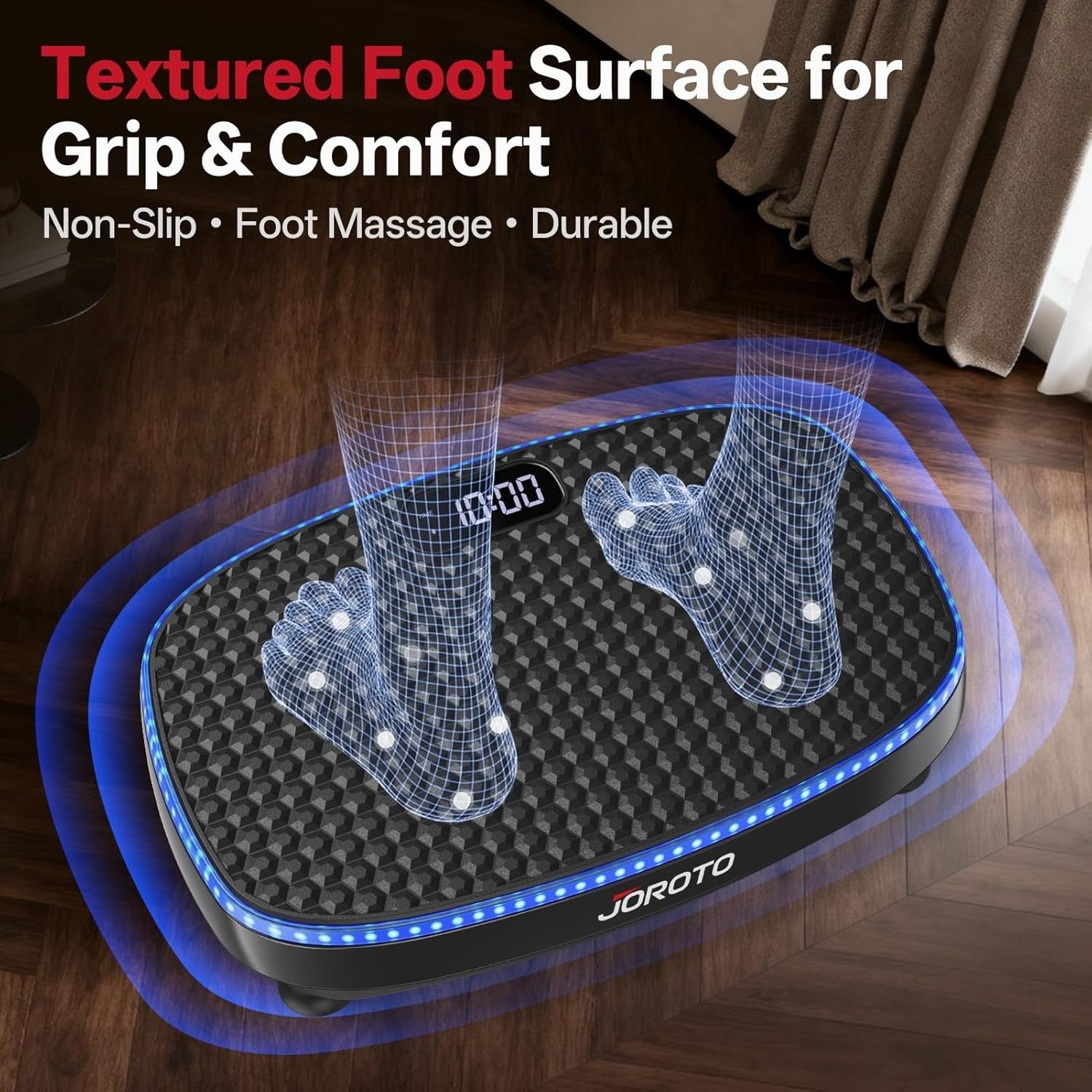Triple Motor Vibration Plate 120 Levels Bluetooth LED Home Workout