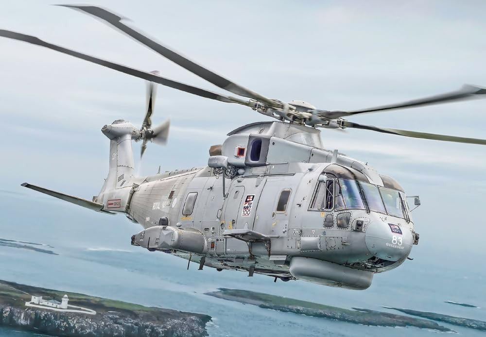 1:72 Scale AW101 Merlin Helicopter Model Kit – Detailed Military Plastic Build