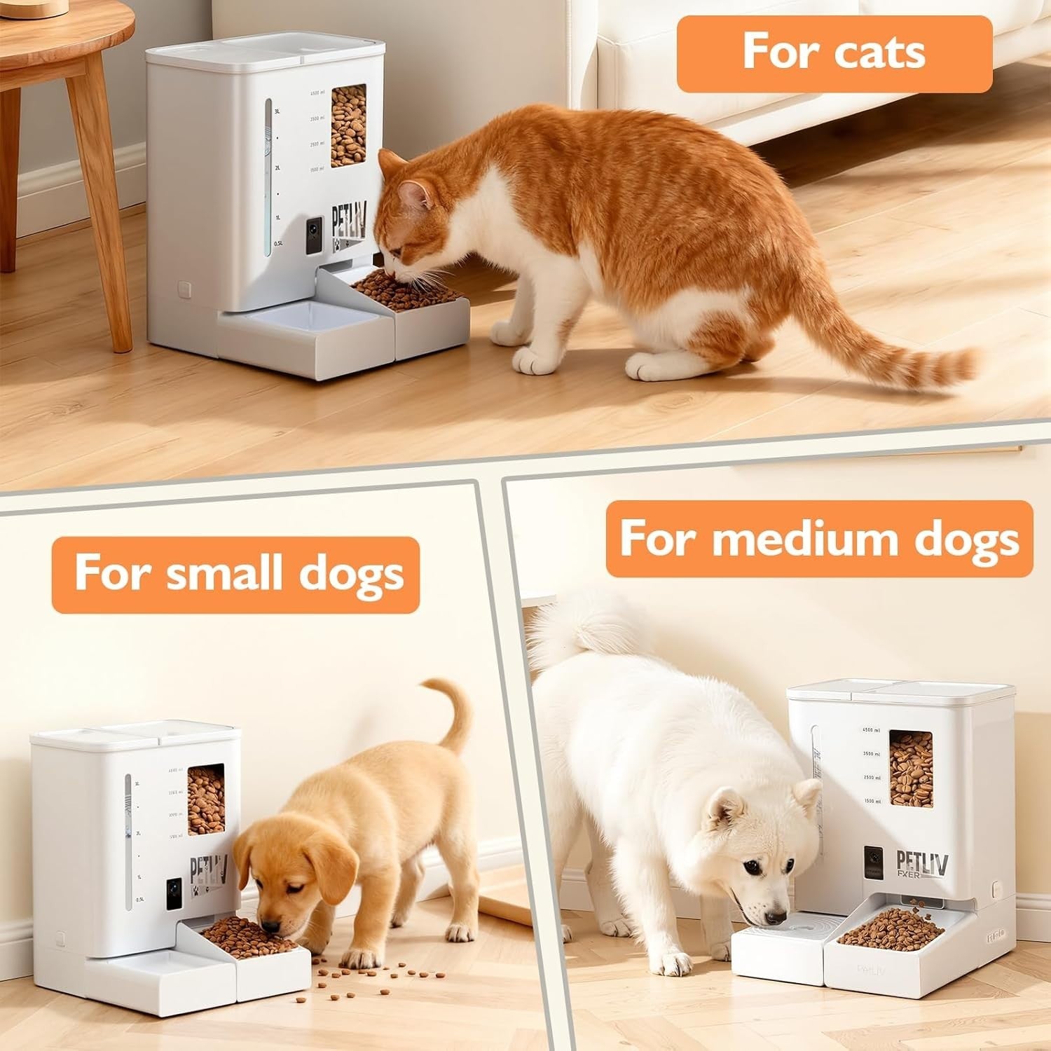 2K Camera Automatic Cat Feeder WiFi App Control 5L Food 4L Water