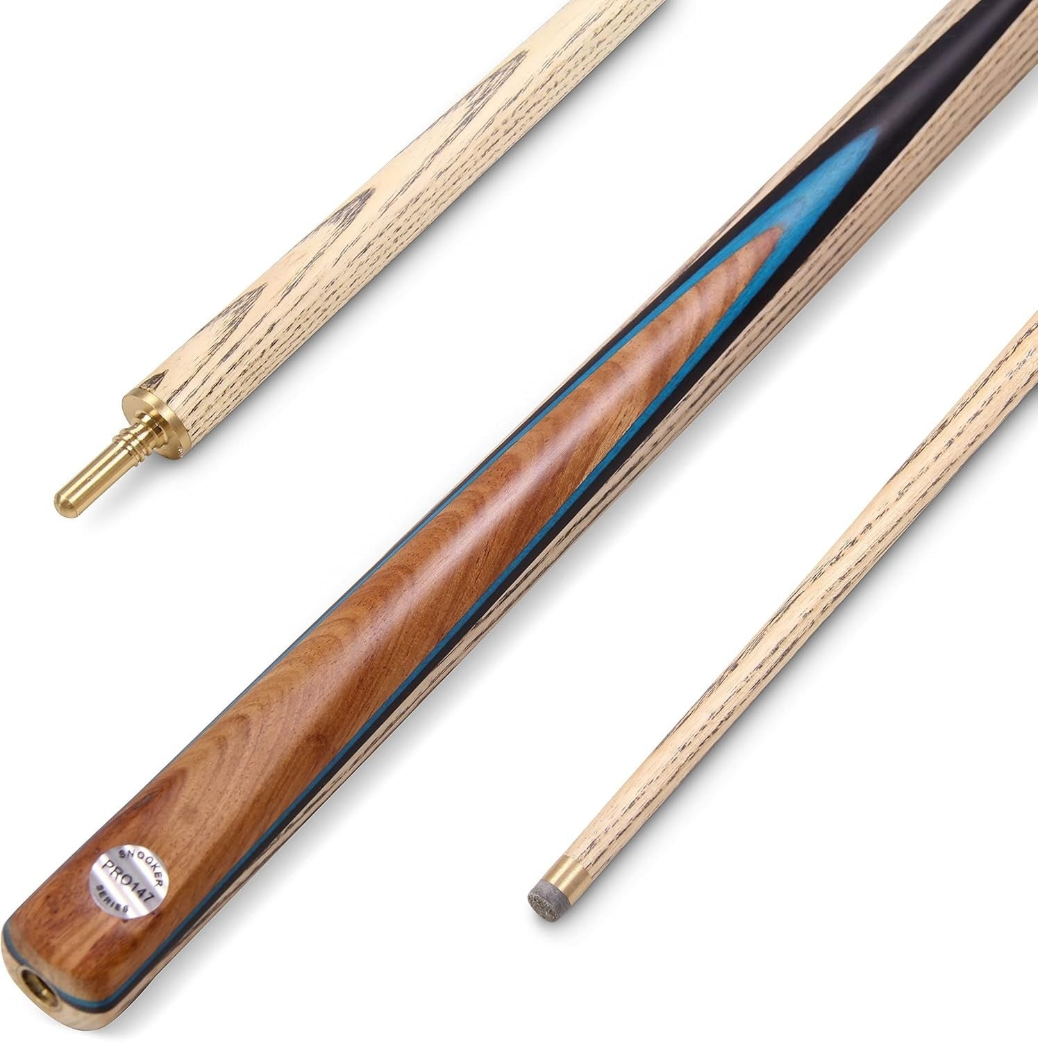 Classic Style Ash Cue 57in Snooker Pool 2 Piece 9.5mm Extension Thread