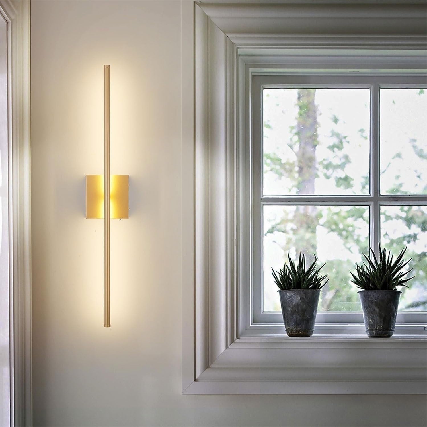 Wireless Battery LED Wall Sconces Set of 2 with Remote