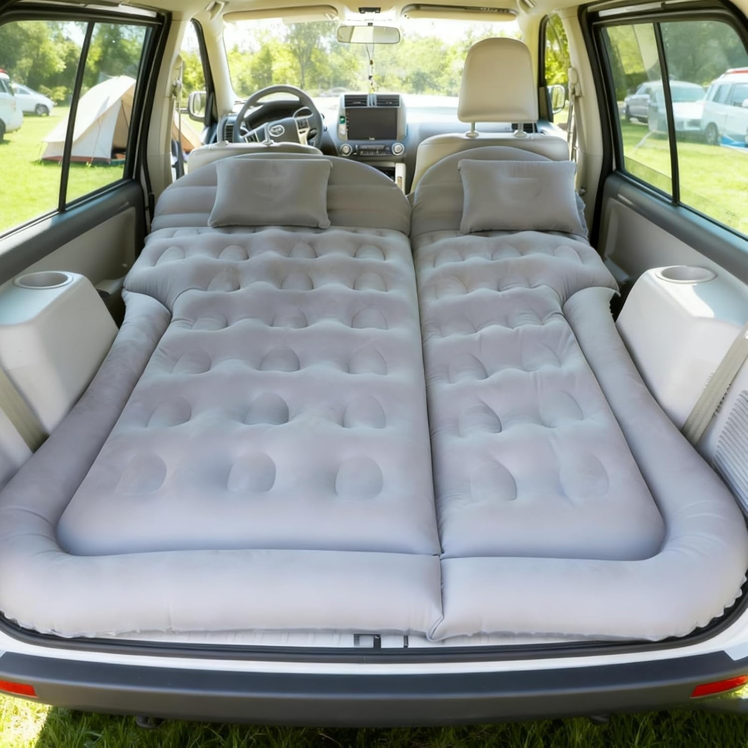 SUV Truck Inflatable Car Mattress 175×130×15CM with Electric Pump