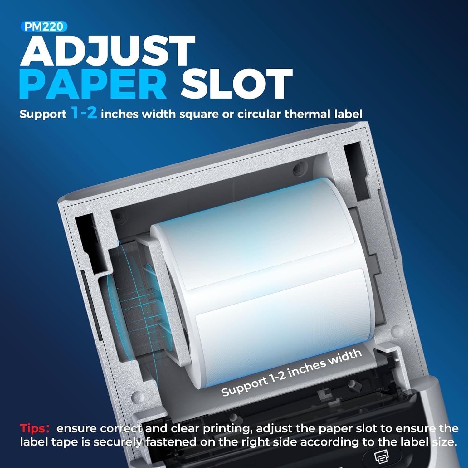 Bluetooth Label Maker 5cm Portable Thermal Printer Stickers Logos