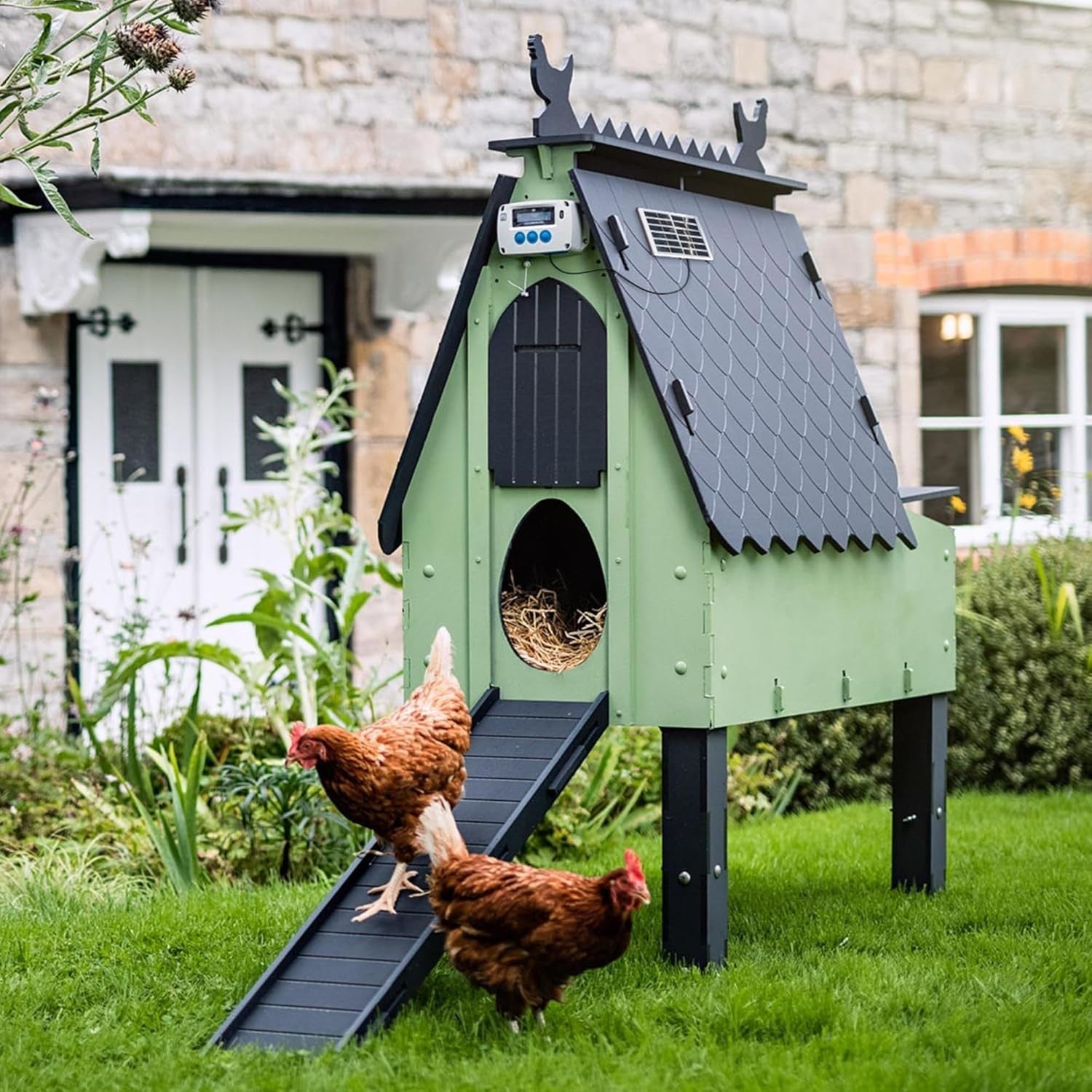Automatic Chicken Coop Door Opener Solar Timer Light Sensor Motor