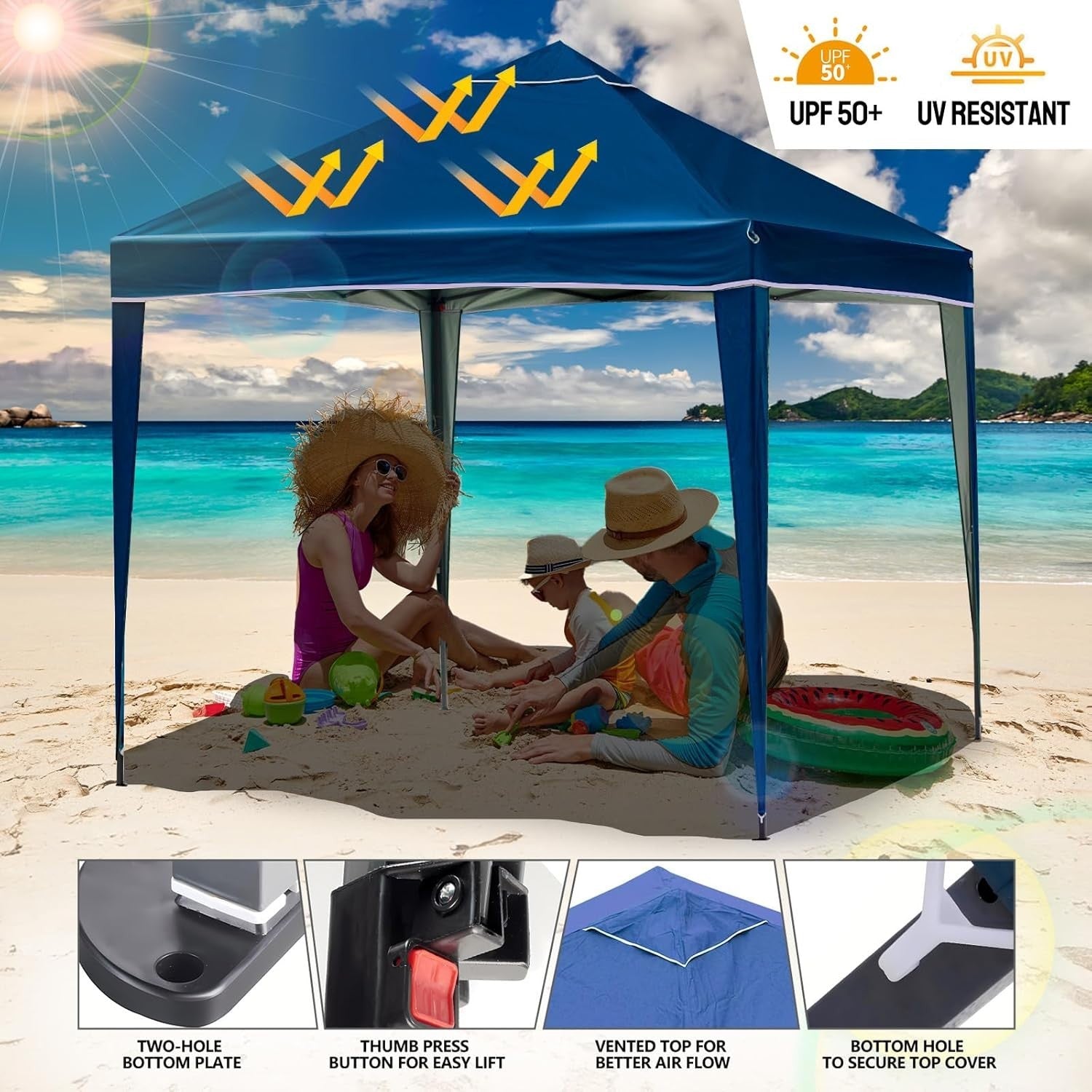 3x3M Green Pop Up Gazebo with Removable Sidewalls, Heavy-Duty Frame & Waterproof