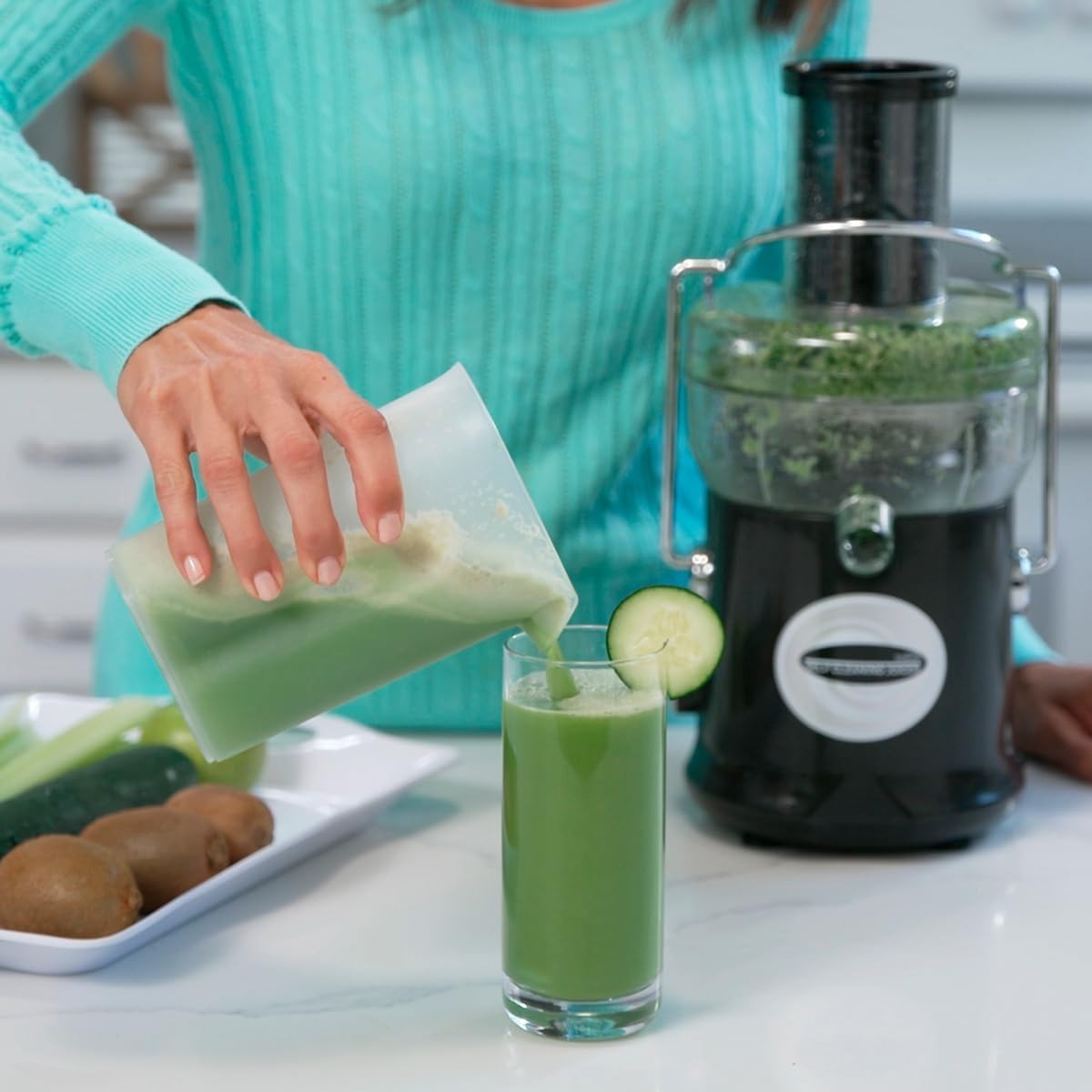 Self Cleaning Juicer 600W 14000RPM Whole Fruit Blender Easy Clean