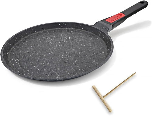 Non Stick Crepe Pan 20cm Cast Aluminium Skillet Detachable Handle Induction