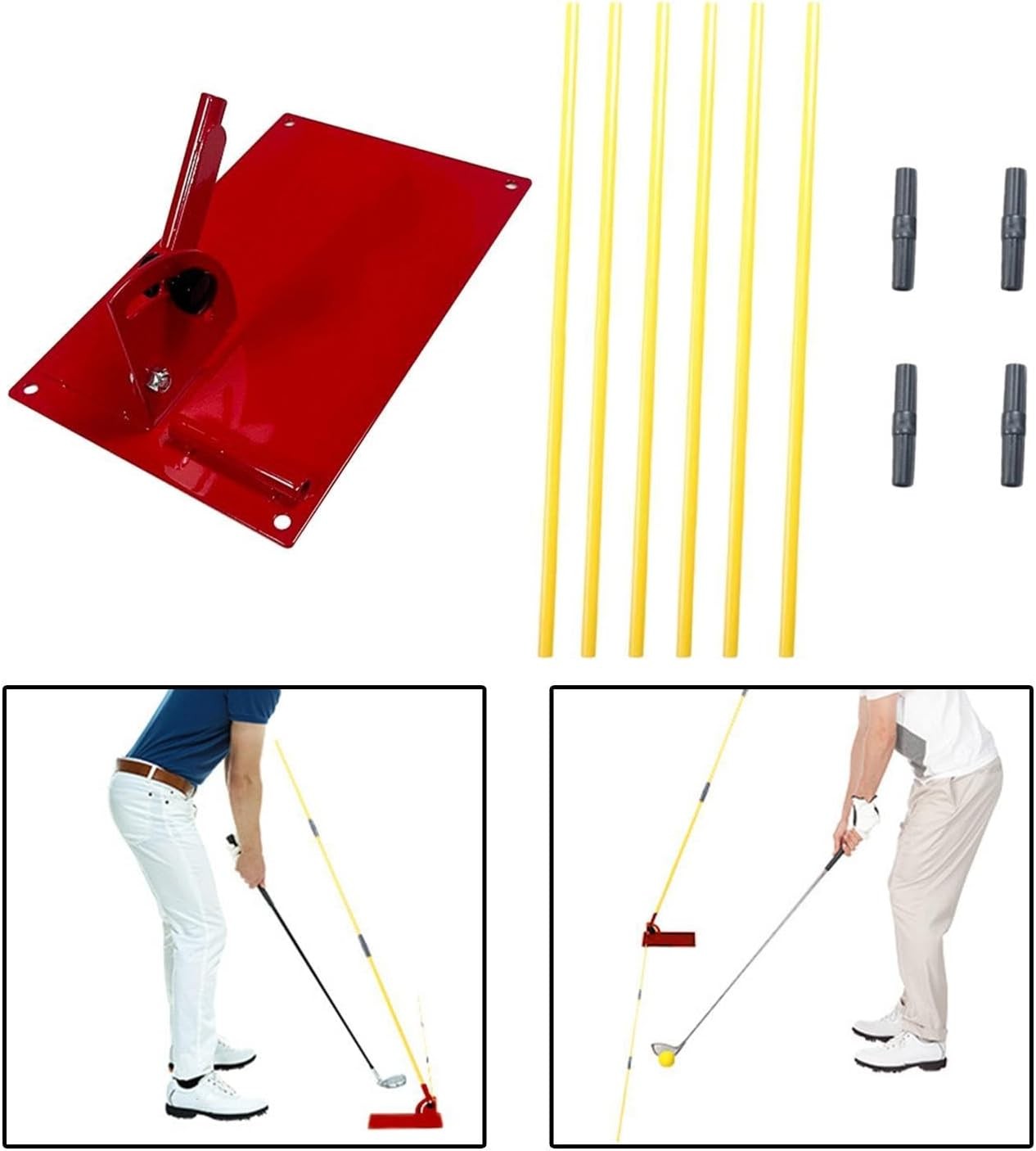 Golf Alignment Stick Holder Plate Swing Trainer Posture Corrector