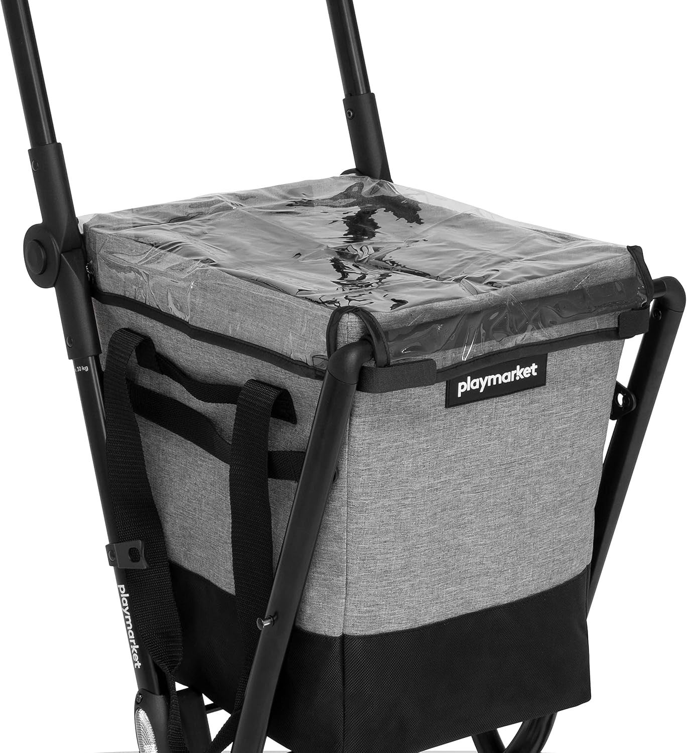 Foldable Cherry Shopping Trolley Cart 40L Waterproof Removable Bag