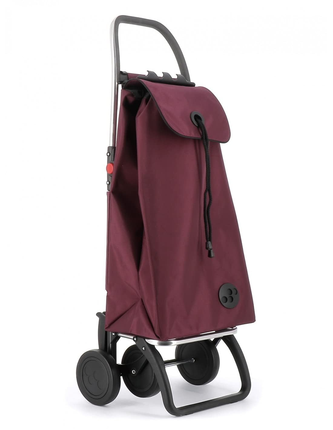 Foldable 4-Wheel Shopping Trolley – Lightweight Aluminium, Bordeaux