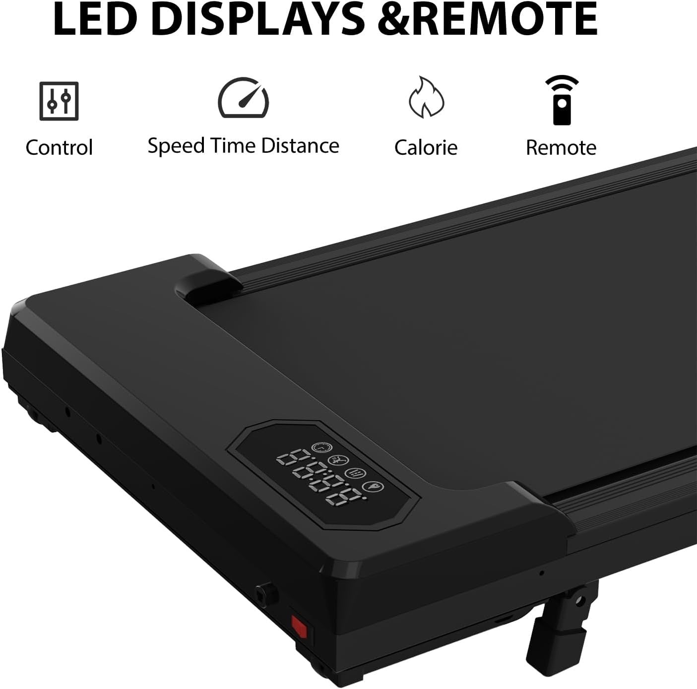Under Desk Treadmill 2.5HP Quiet Motor Portable Walking Pad w/ Incline
