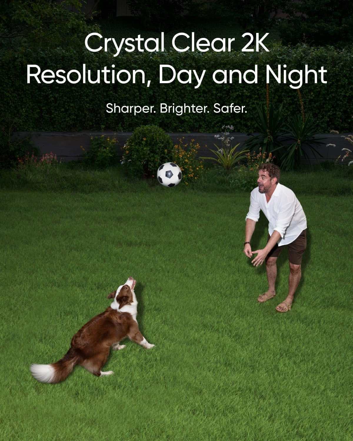 2K Floodlight Security Camera 360° PTZ AI Tracking WiFi Outdoor Cam
