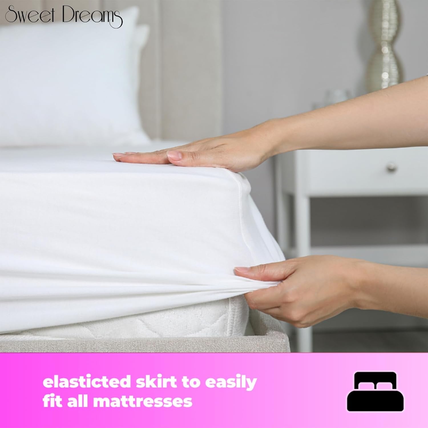 Electric Heated Mattress Cover King Size 203x152cm Dual Control Plush Fleece