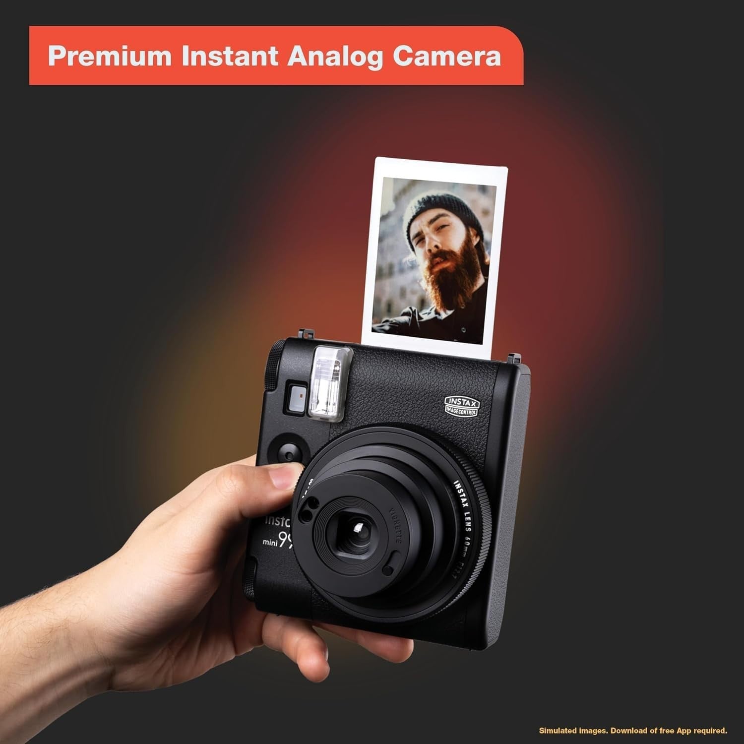 Instant Camera Bundle Black 40 Film Shots Case Album Vintage Kit