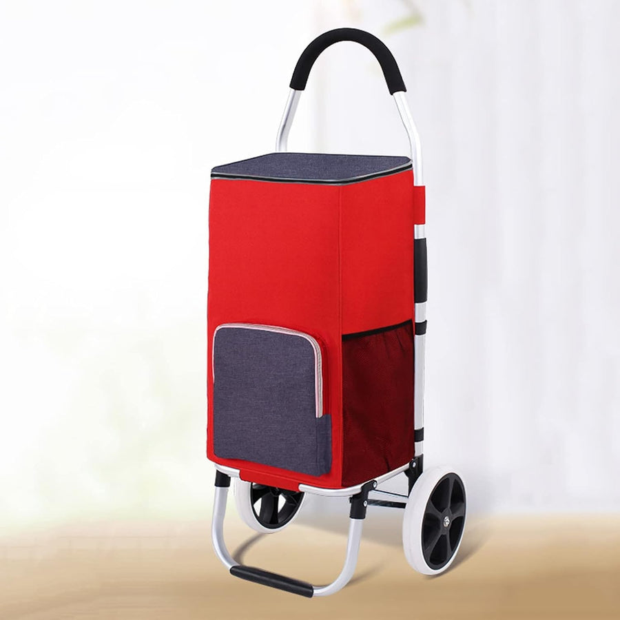Foldable Stair-Climbing Grocery Cart Lightweight Large-Capacity Travel Trolley