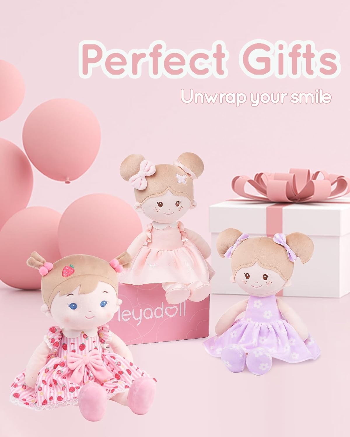 16” Plush Baby Rag Doll Ultra Soft Cuddle Toy for Toddlers 1+